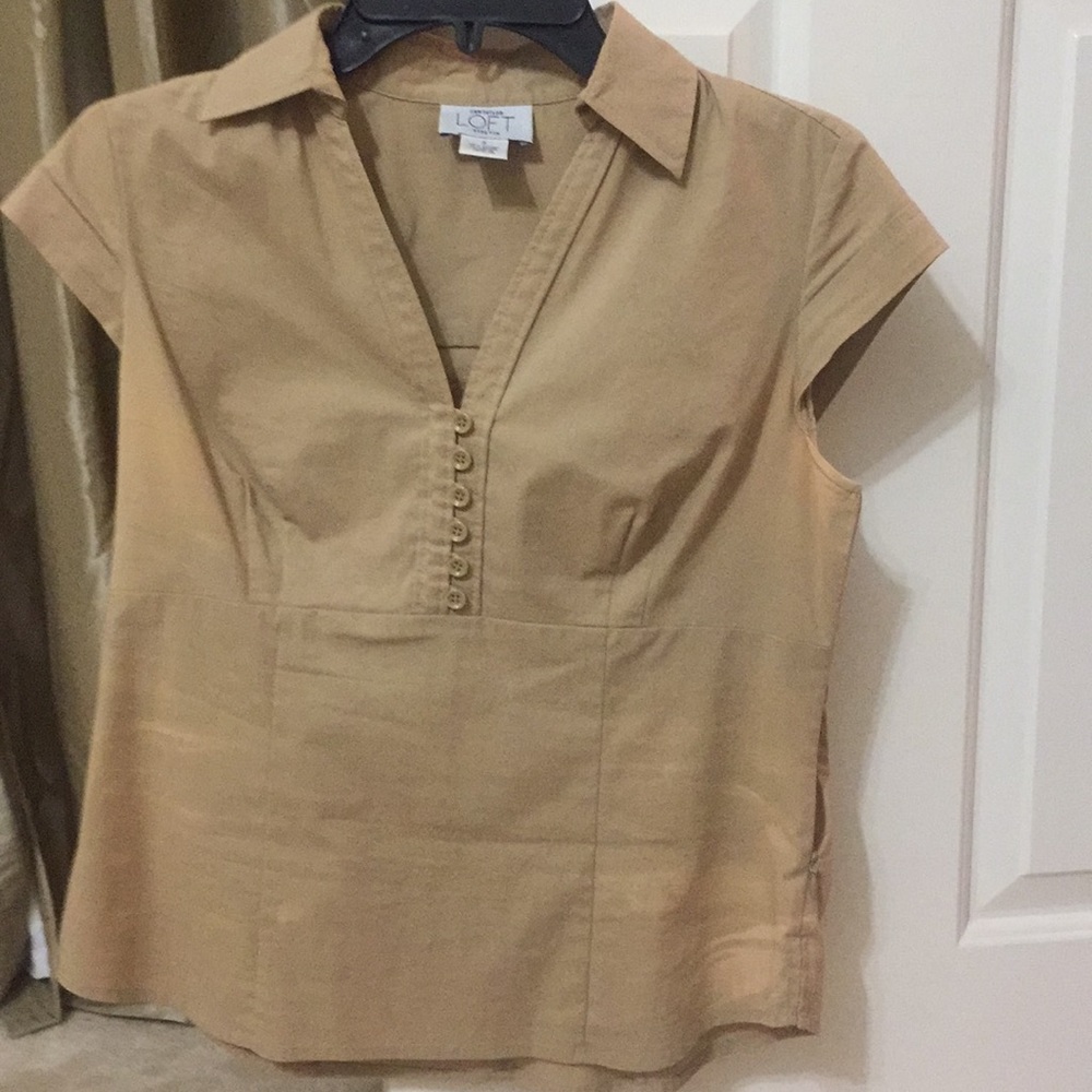 Ann Taylor Loft tan blouse